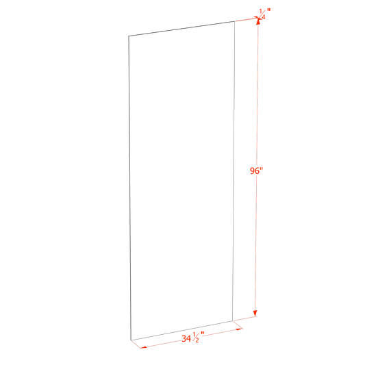 Soft Green - 34-1/2"W × 96"L Base End Skin Panel