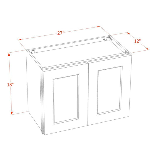 Frost White - 27"W x 18"H Standard Wall Cabinet - NextCabinets