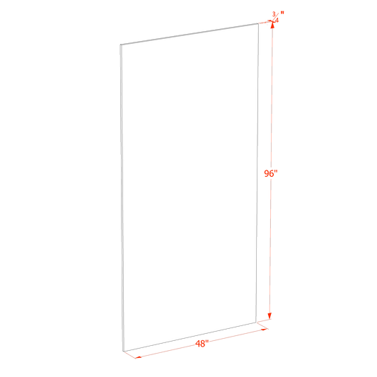 HB - BP48x96 - 3/4: Indigo Blue Shaker 48"W x 96"H x 3/4"D Base End Skin Panel - NextCabinets