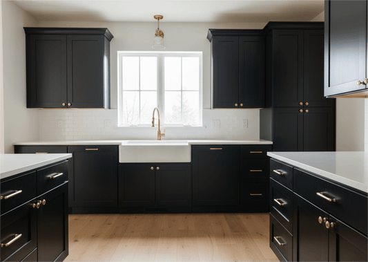 Onyx Black Shaker Door Sample - NextCabinets