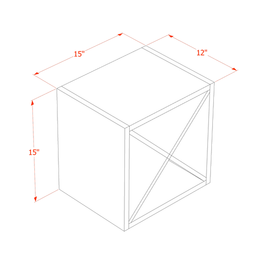 HT - WR1515: Timber Wood Shaker 15"W x 15"H x 12"D Wall Wine Rack Incl. Shelf - NextCabinets