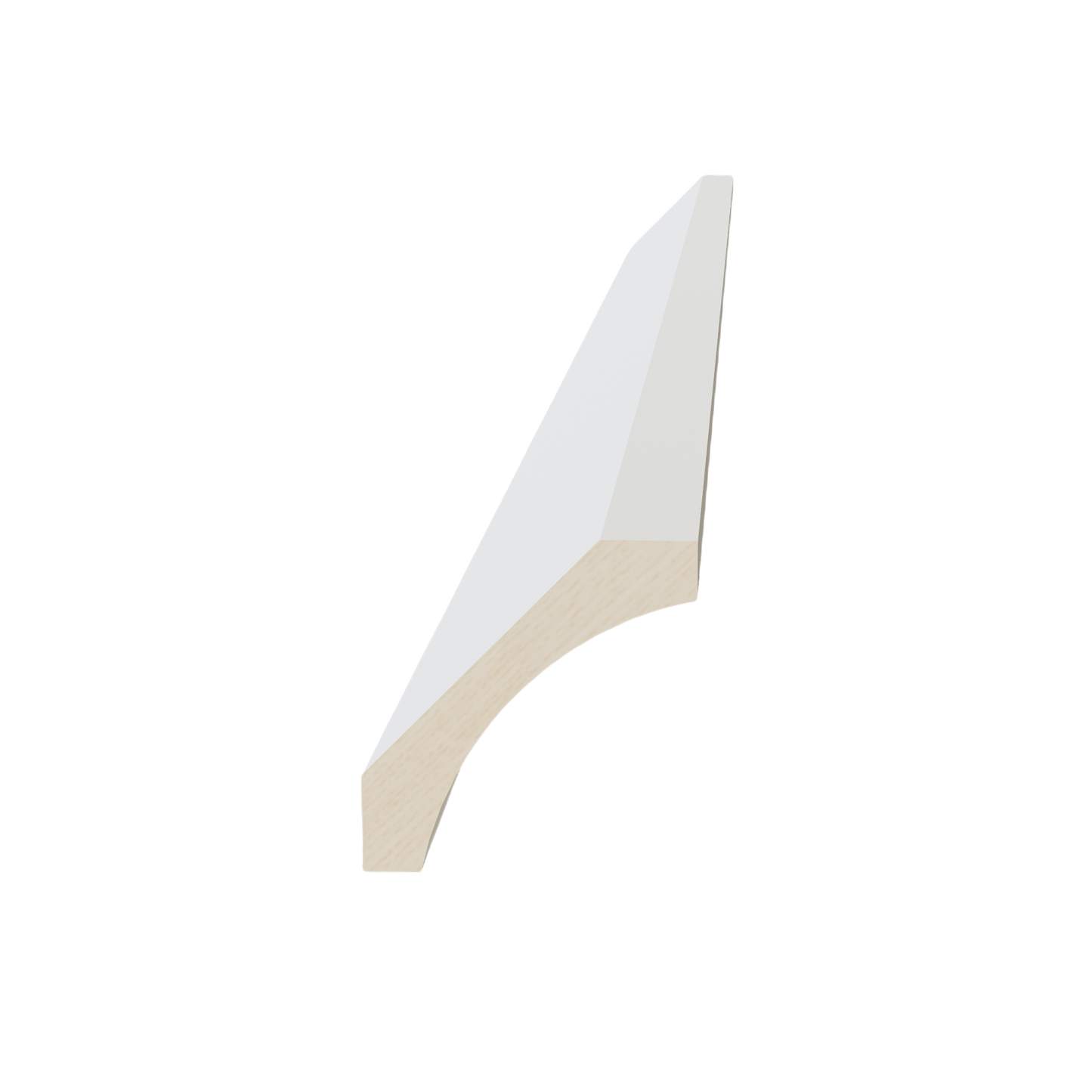 TW - CM4: Creamy White Shaker 96"W x 2 - 1/2"H x 2 - 1/2"D Crown Molding - NextCabinets