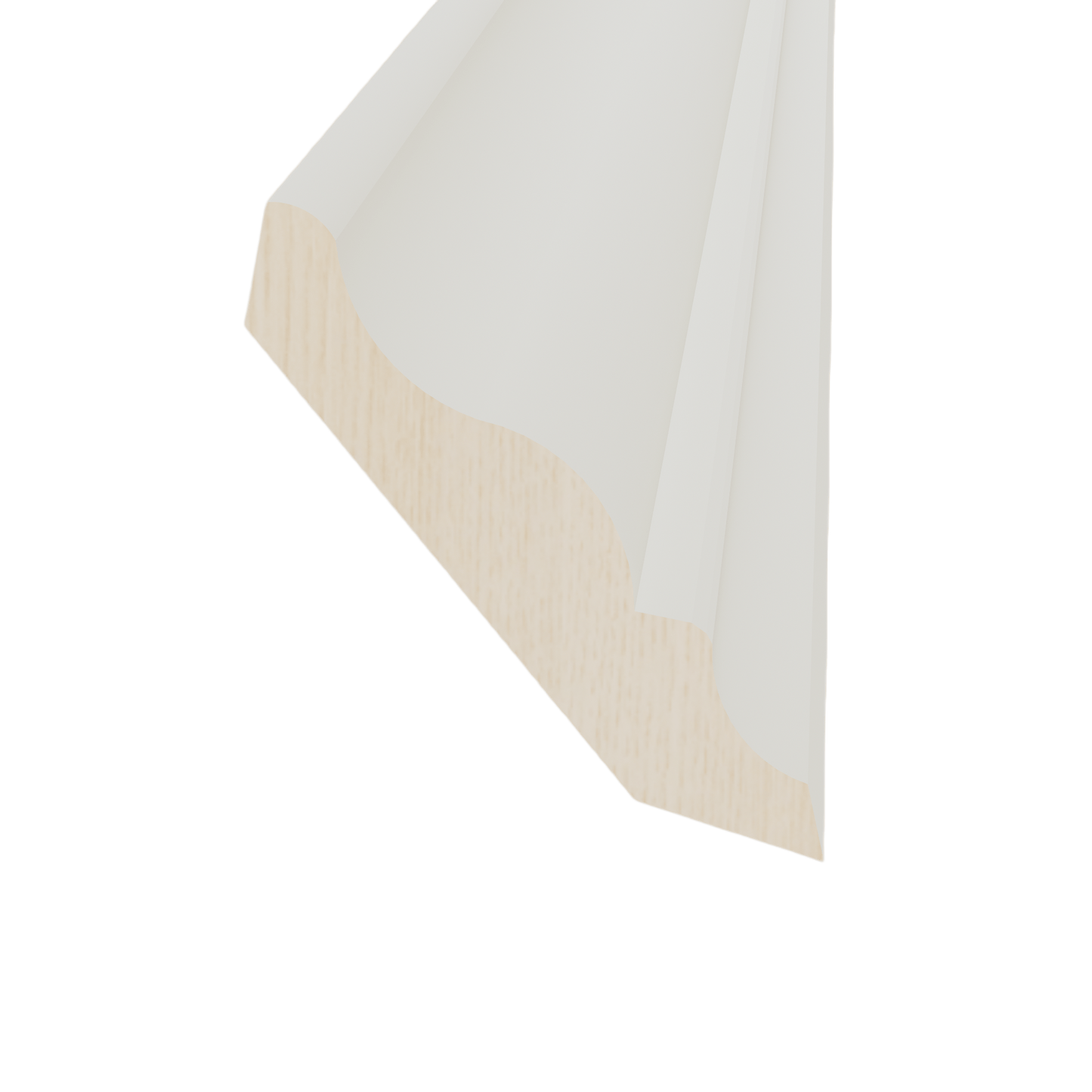 TW - CM6: Creamy White Shaker 96"W x 3 - 1/2"H x 2 - 1/2"D Crown Molding - NextCabinets