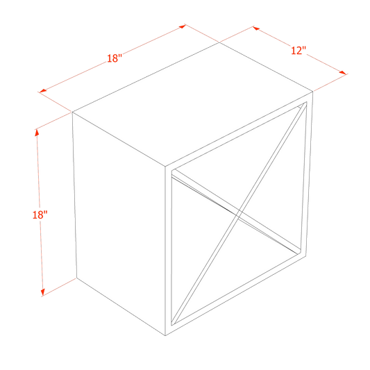 TW - WR1818: Creamy White Shaker 18"W x 18"H x 12"D Wall Wine Rack Incl. Shelf - NextCabinets