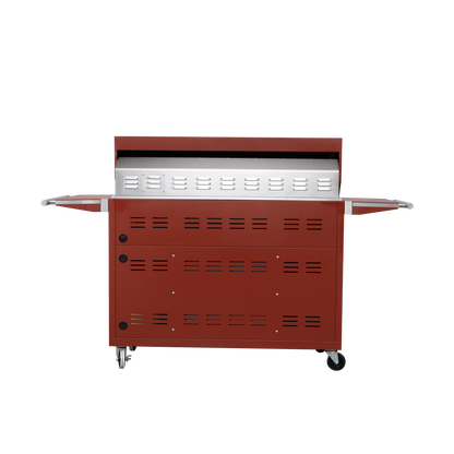 Maroon - 49'' Premium 304 Stainless Steel Outdoor Natural Gas Grill | 99000 BTU 4 Burners + Infrared Rear Burner