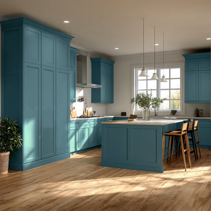 Teal Green Shaker 10x10 RTA Cabinets
