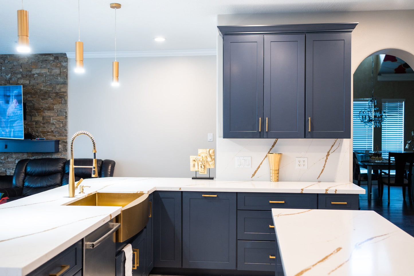 Navy Blue Shaker 10x10 RTA Cabinets