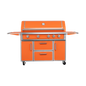 Orange - 49'' Premium 304 Stainless Steel Outdoor Natural Gas Grill | 99,000 BTU 4 Burners + Infrared Rear Burner