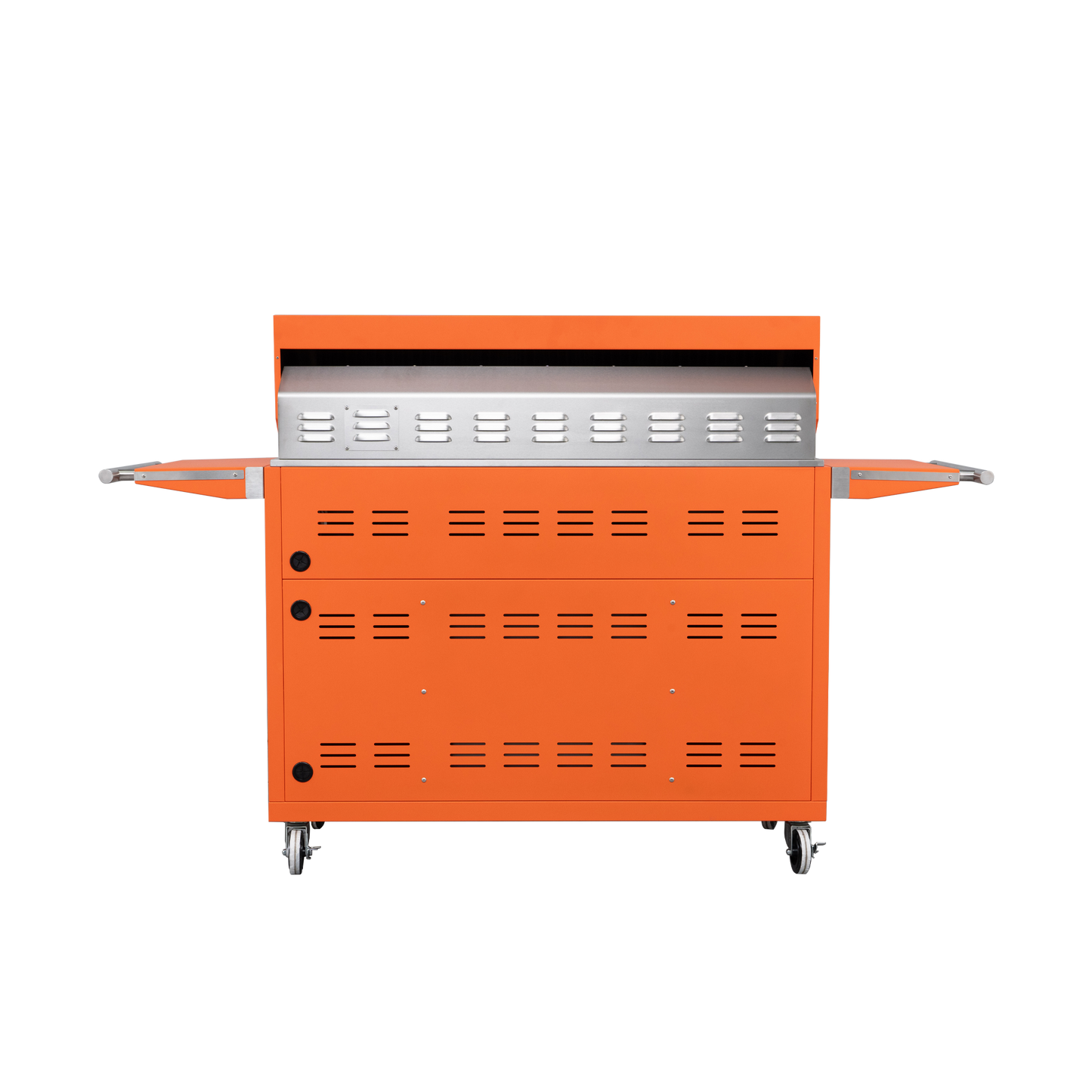 Orange - 49'' Premium 304 Stainless Steel Outdoor Natural Gas Grill | 99,000 BTU 4 Burners + Infrared Rear Burner