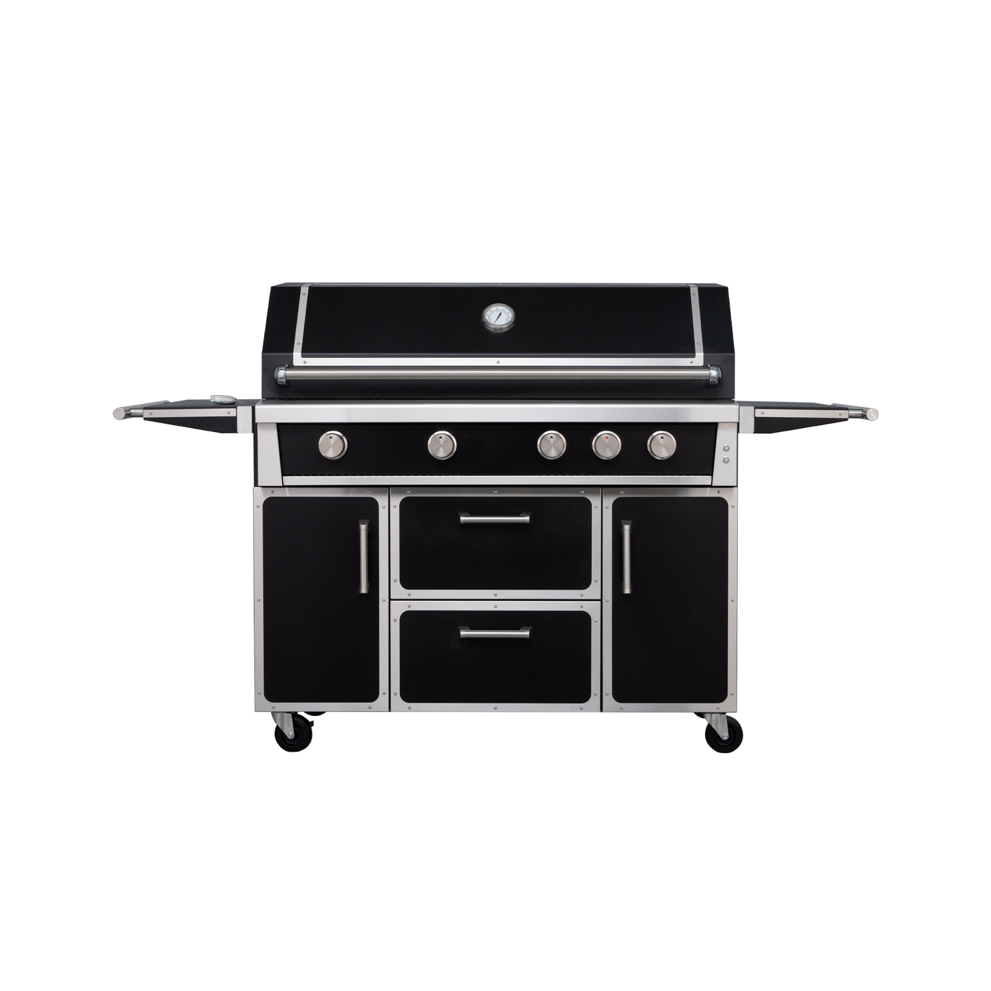 Black- 49'' Premium 304 Stainless Steel Outdoor Natural Gas Grill | 99,000 BTU 4 Burners + Infrared Rear Burner