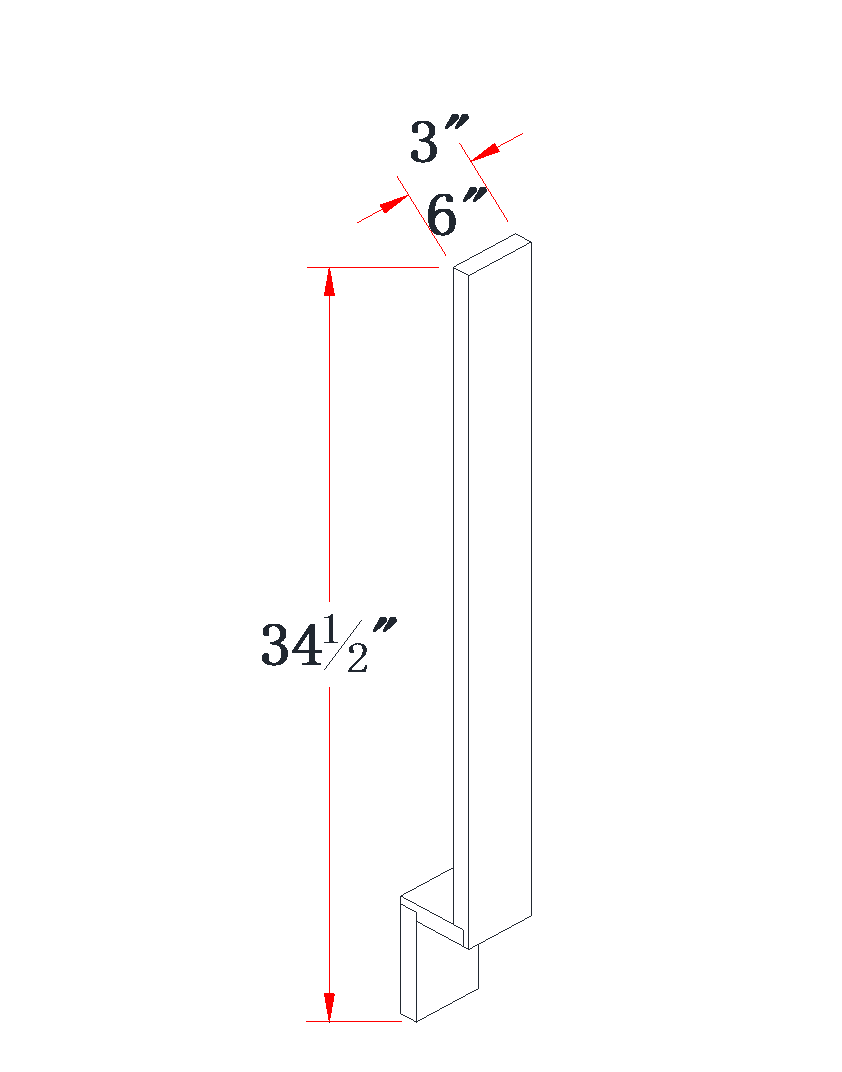 Soft Green Base Filler - 03"W x 34-1/2"L