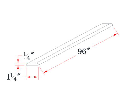 Mist Gray Batten Molding - 1-1/4"W x 96"L