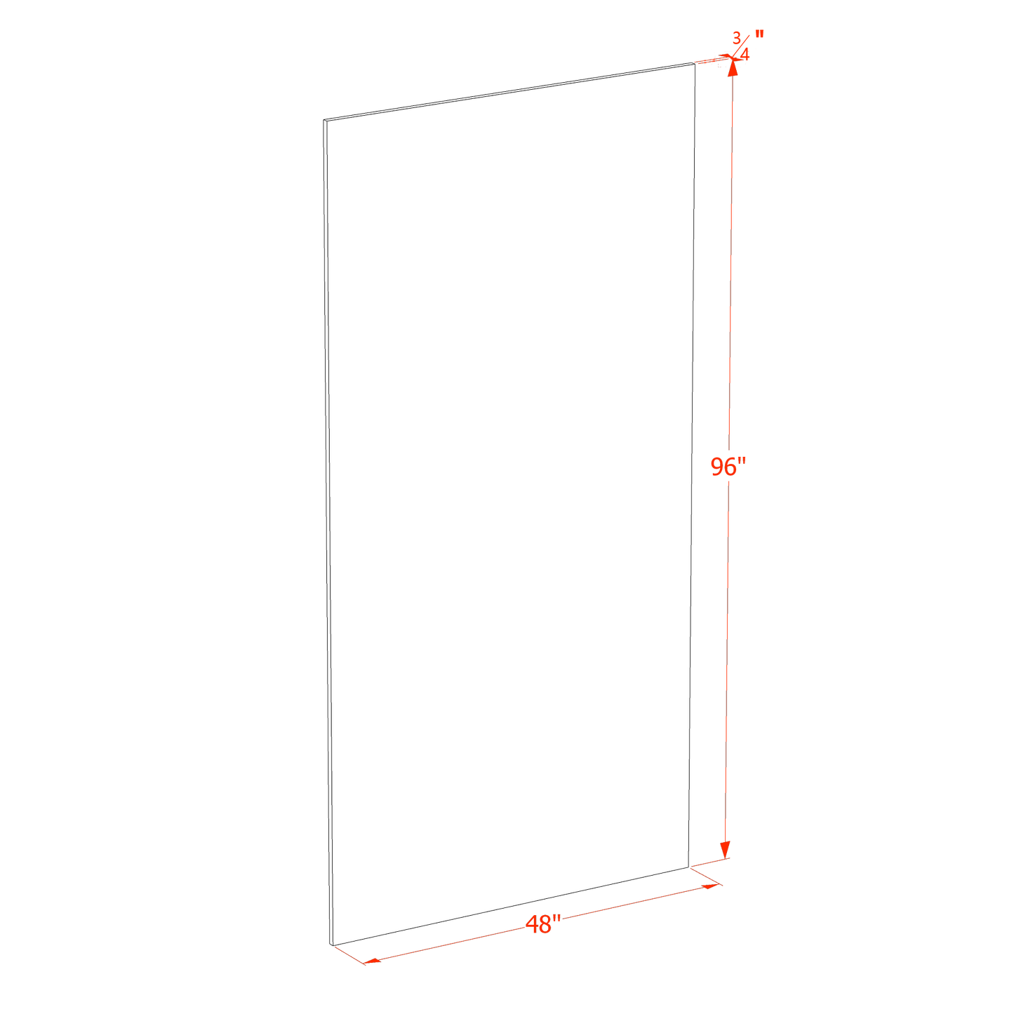 Frost White - 48"W x 96"L Base Skin Panel