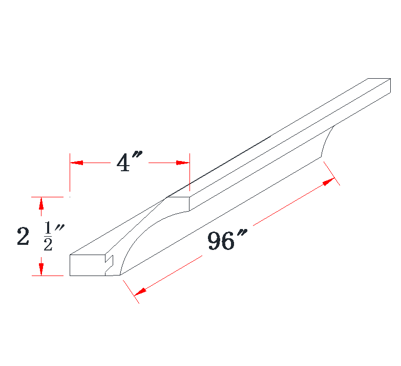 Navy Blue Crown Molding - 2-1/2"W x 96"L