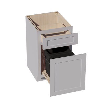 Ash Gray - 18"W Trash Pull-Out Base Cabinet