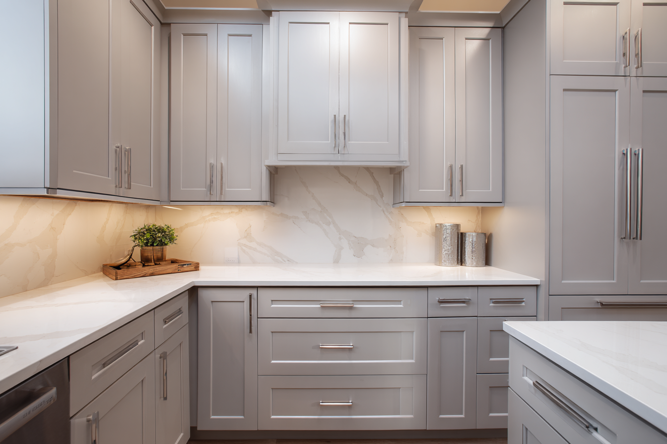 Mist Gray Shaker 10x10 RTA Cabinets
