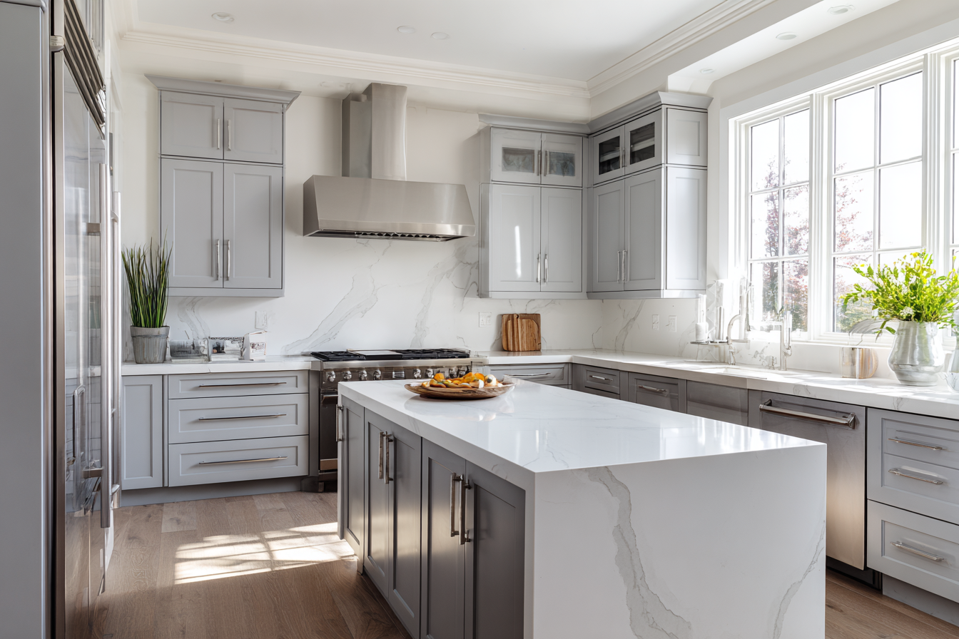 Mist Gray Shaker 10x10 RTA Cabinets