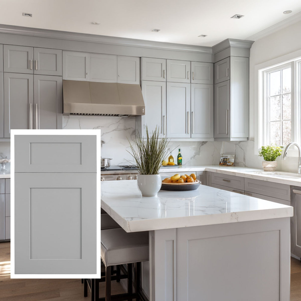Mist Gray Shaker 10x10 RTA Cabinets - NextCabinets