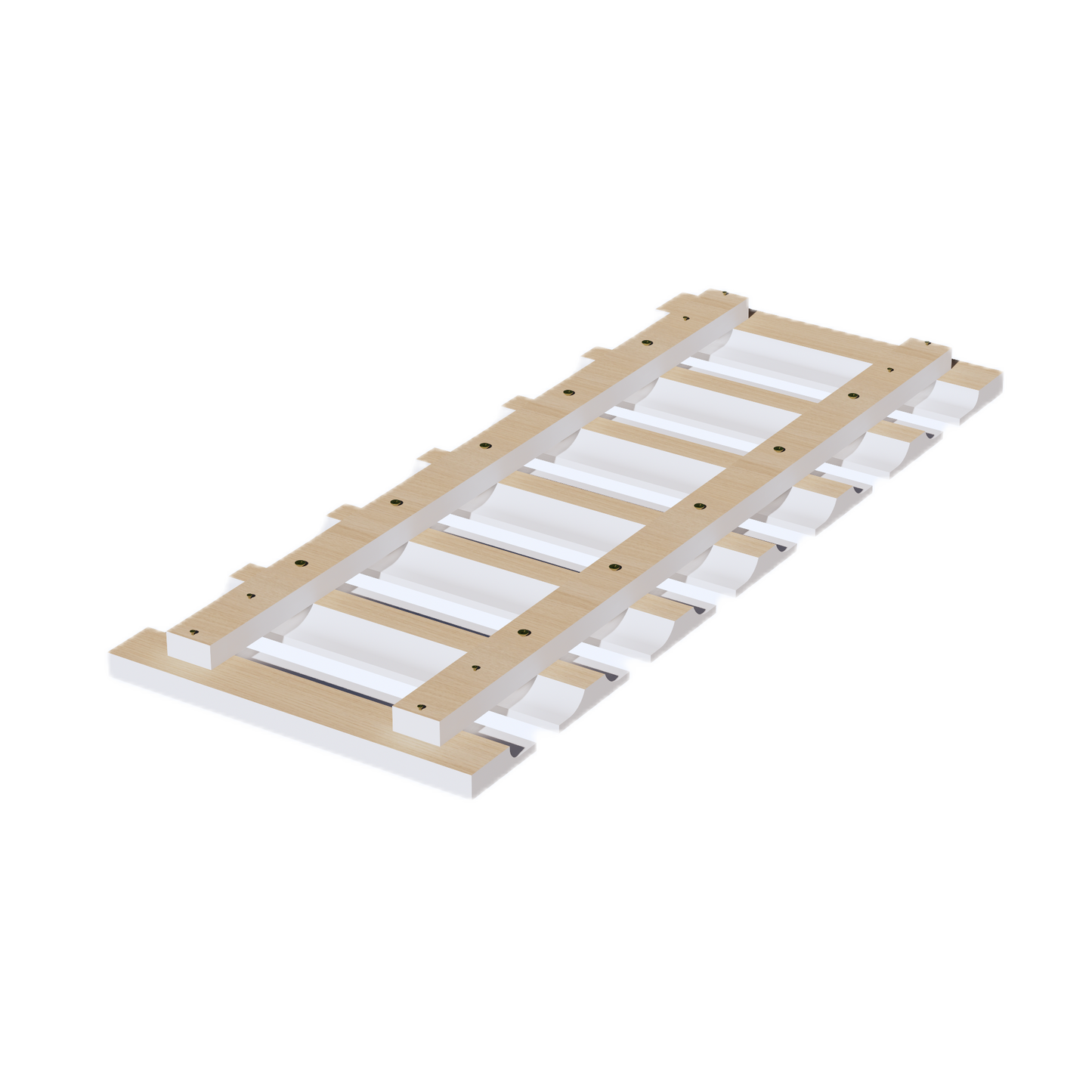 Frost White - 30"W x 1-1/2"H Glass Holder