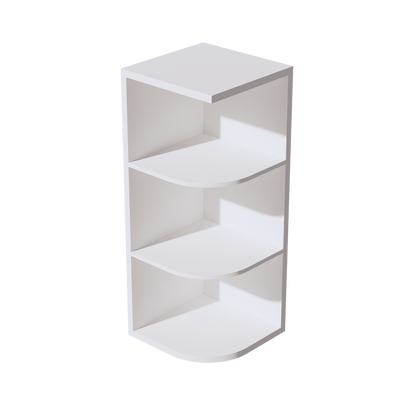 Slim Frost White - 12"W x 30"H Open Shelf Wall End Cabinet