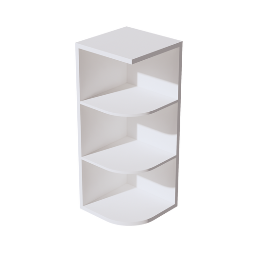 Slim Frost White - 12"W x 30"H Open Shelf Wall End Cabinet