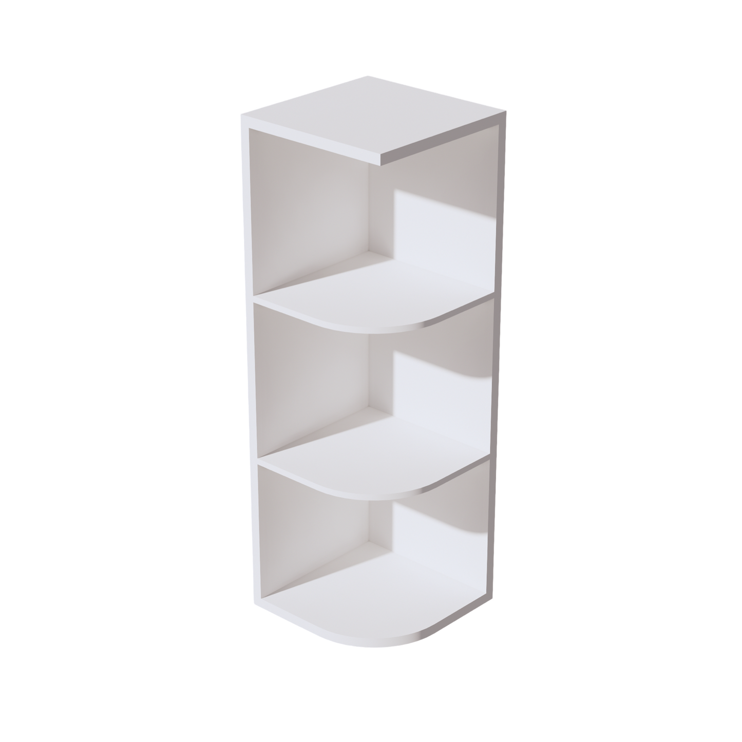 Slim Frost White - 12"W x 36"H Open Shelf Wall End Cabinet