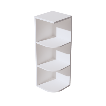 Slim Frost White - 12"W x 36"H Open Shelf Wall End Cabinet