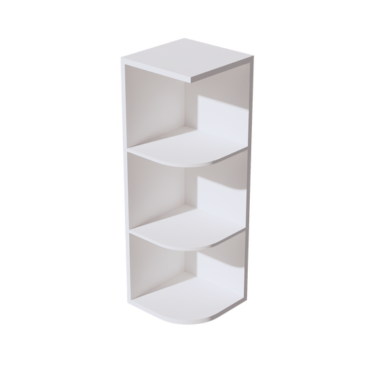 Slim Frost White - 12"W x 36"H Open Shelf Wall End Cabinet