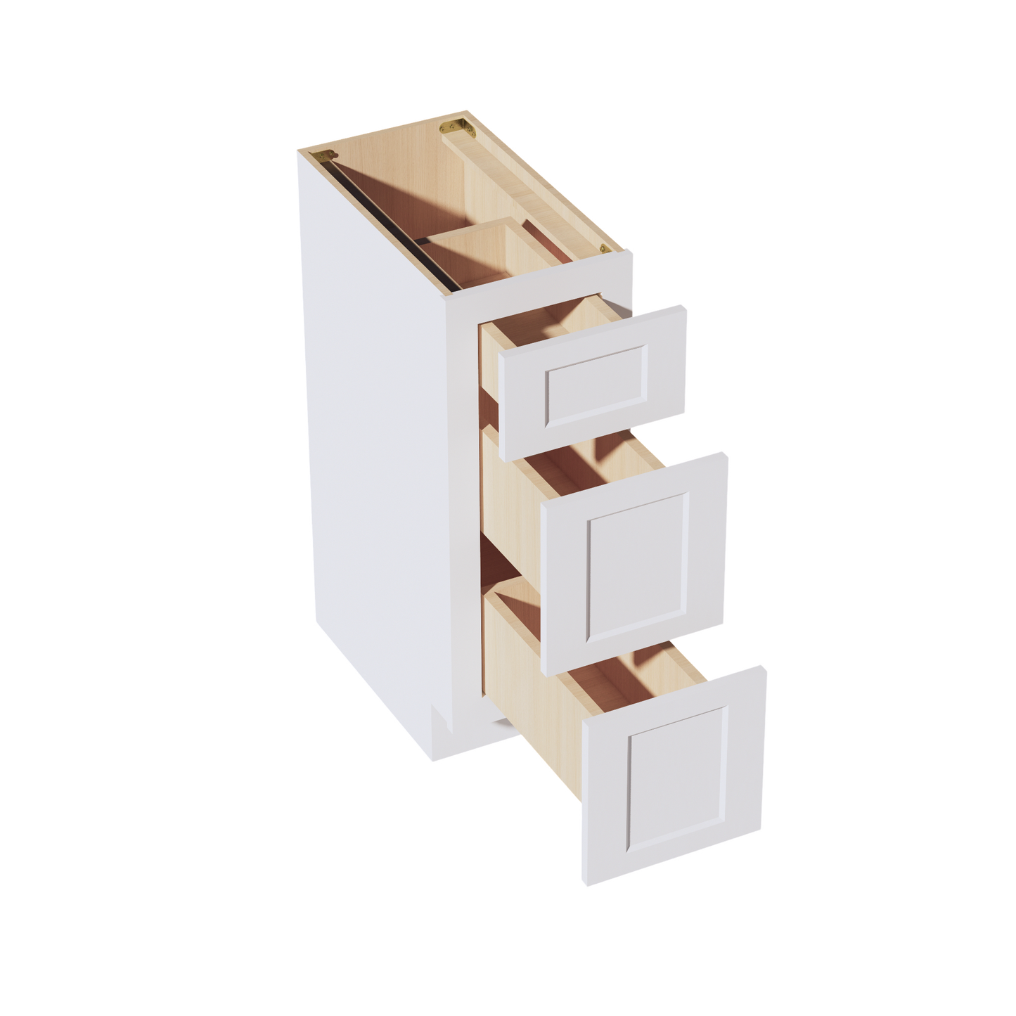 Frost White - 12"W Vanity Drawer Base Cabinet