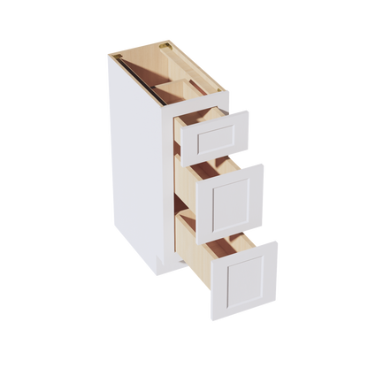 Frost White - 12"W Vanity Drawer Base Cabinet