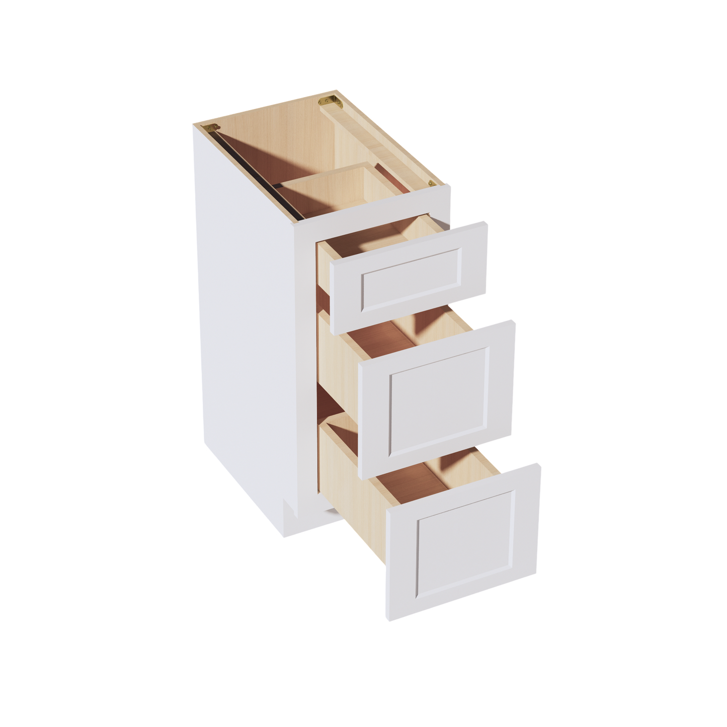 Frost White - 15"W Vanity Drawer Base Cabinet