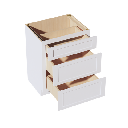 Frost White - 27"W Vanity Drawer Base Cabinet