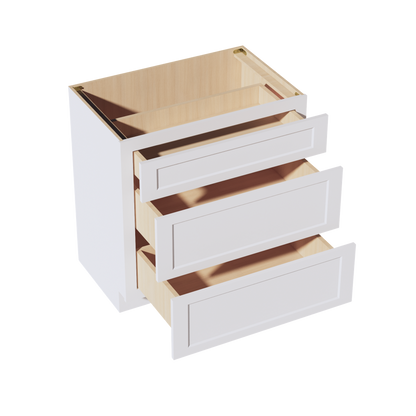 Frost White - 33"W Vanity Drawer Base Cabinet