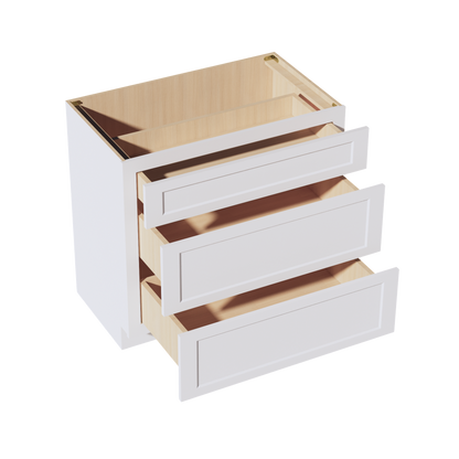 Frost White - 36"W Vanity Drawer Base Cabinet