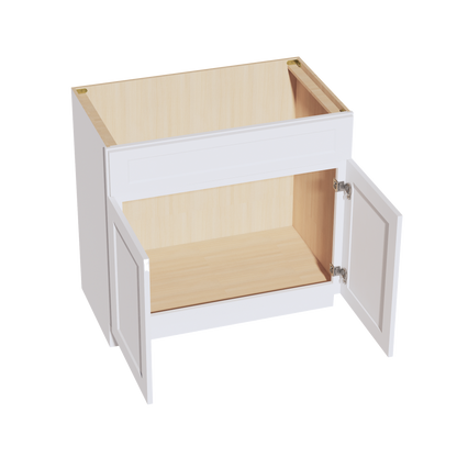 Frost White - 36"W Vanity Sink Base Cabinet