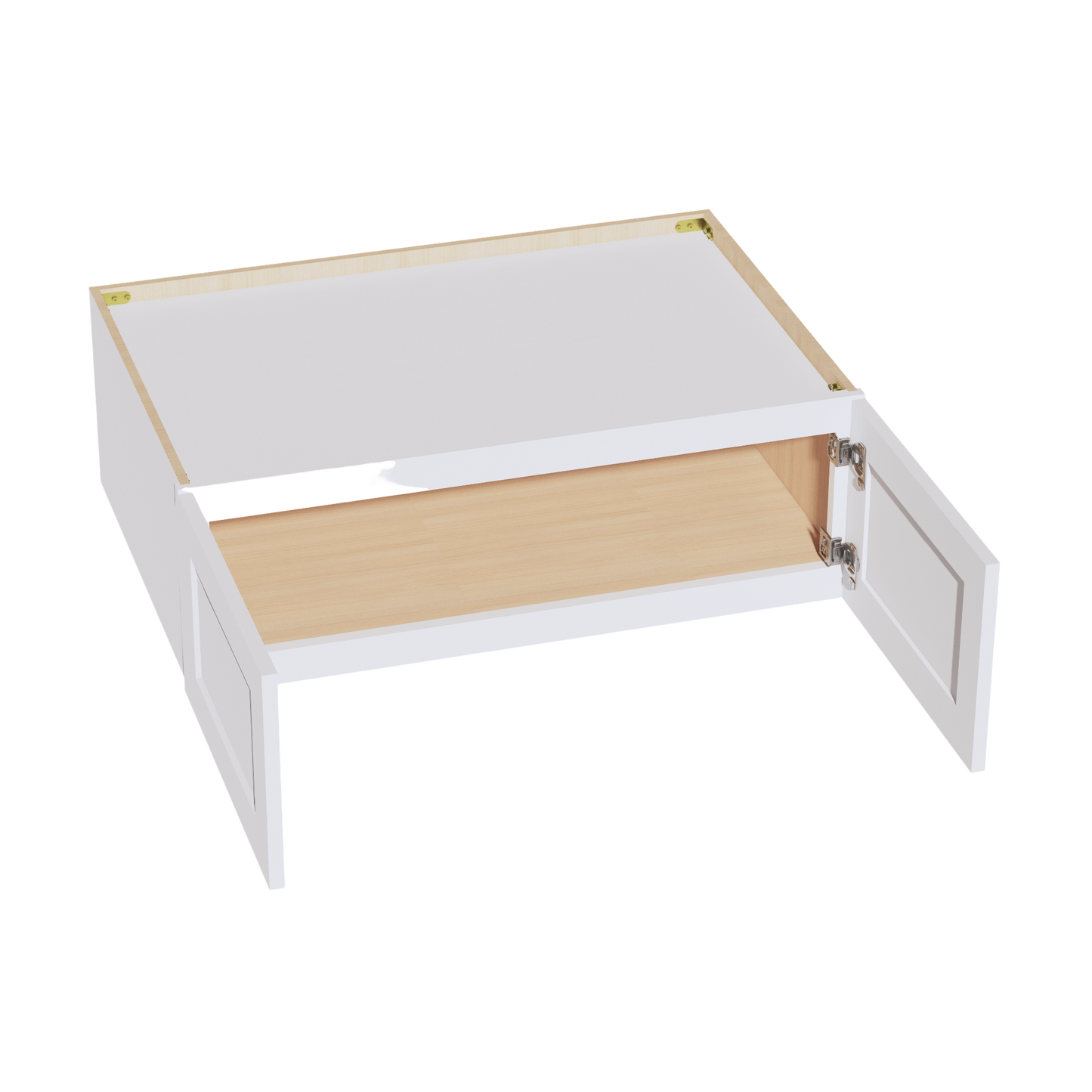 Frost White - 36"W x 12"H Deep (24") Wall Bridge Cabinet