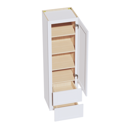 Frost White - 18"W x 60"H Drawer Wall Cabinet