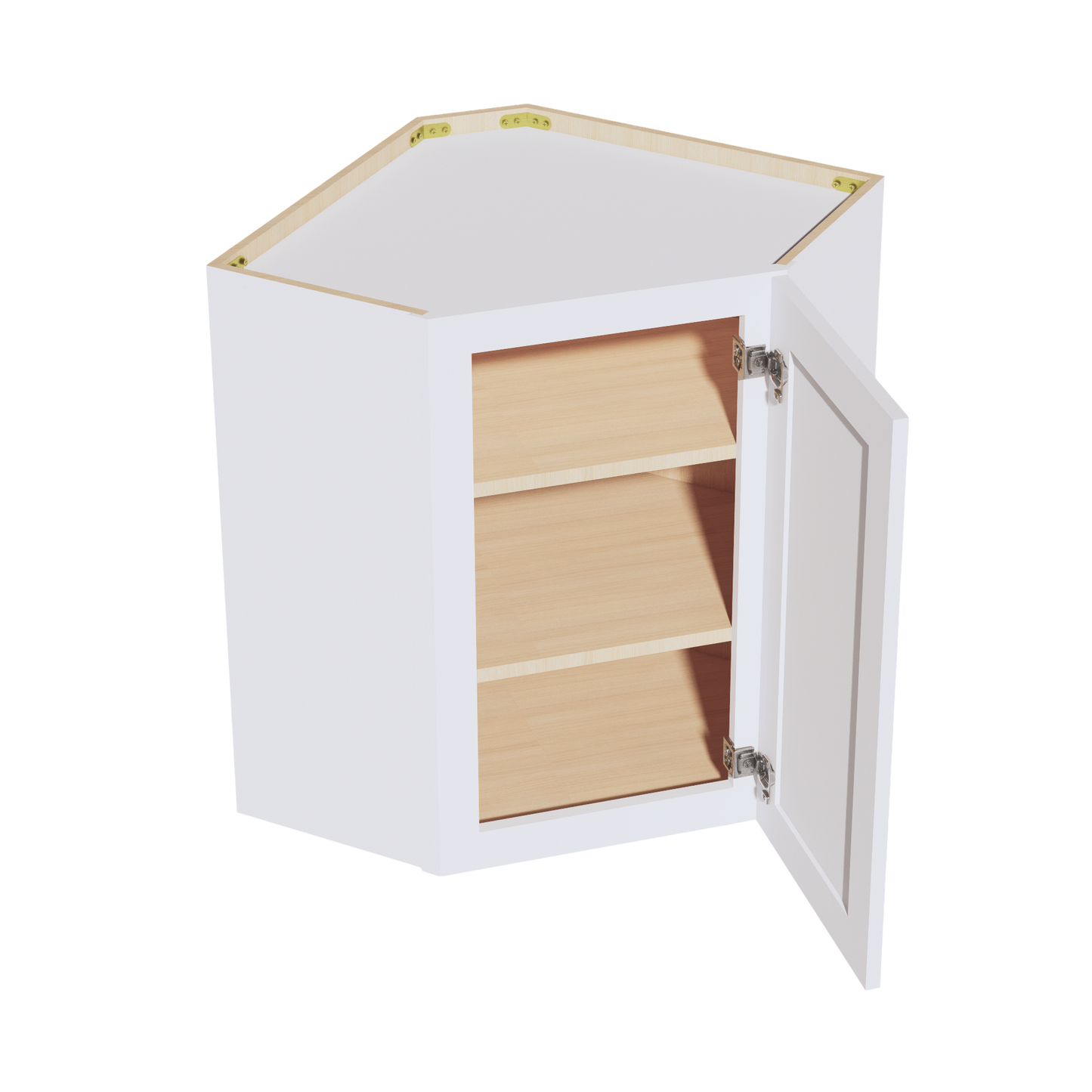 Frost White - 24"W x 30"H Diagonal Corner Wall Cabinet