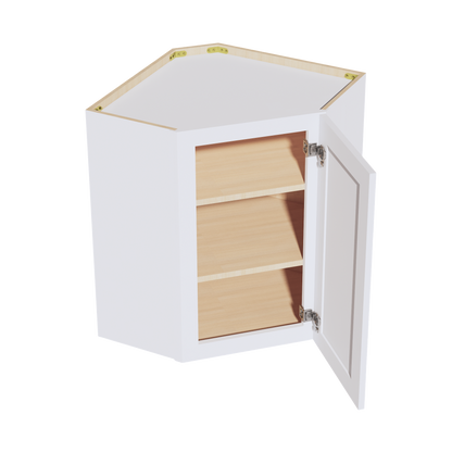 Frost White - 24"W x 30"H Diagonal Corner Wall Cabinet
