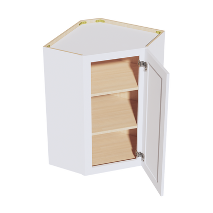 Frost White - 24"W x 36"H Diagonal Corner Wall Cabinet