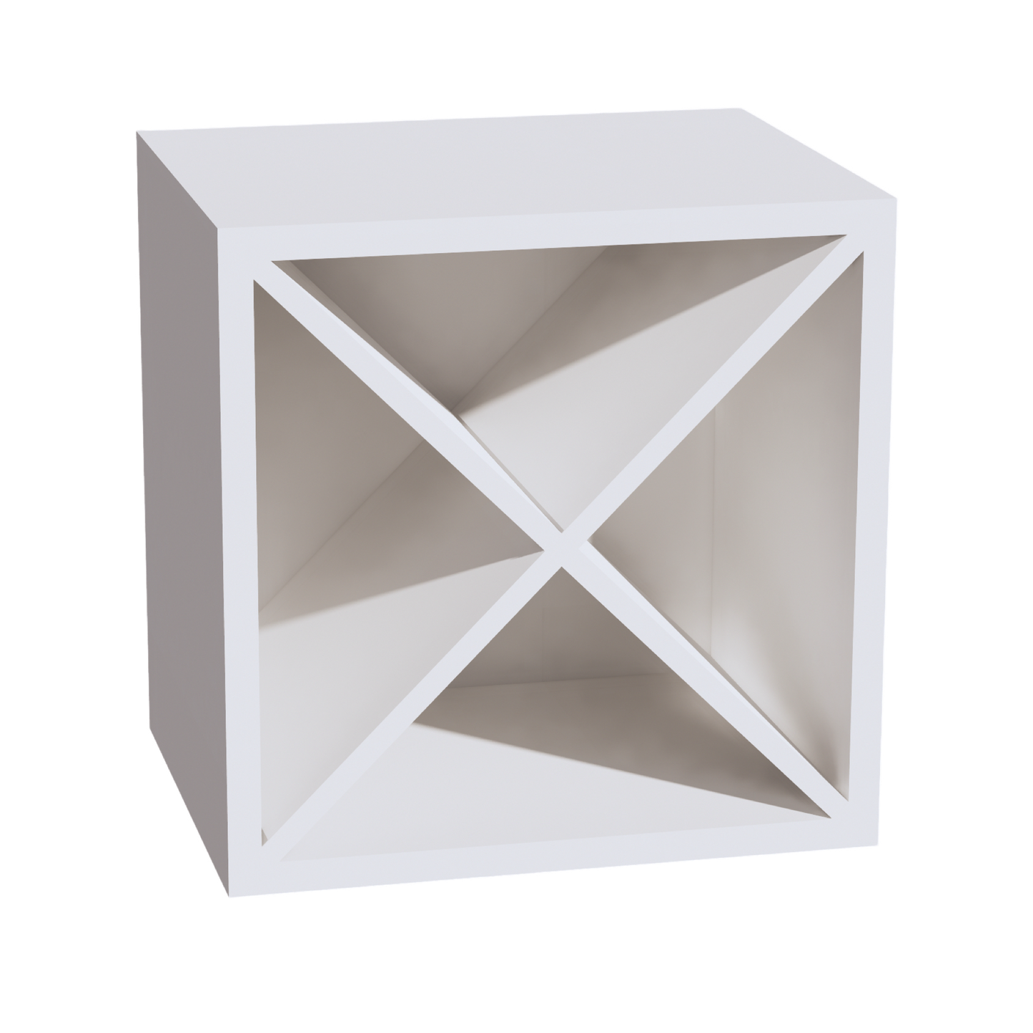 Slim Frost White - 15"W x 15"H Wine Rack Wall Cabinet