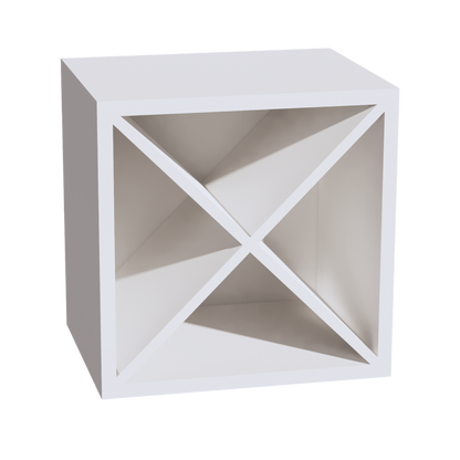 Slim Frost White - 15"W x 15"H Wine Rack Wall Cabinet