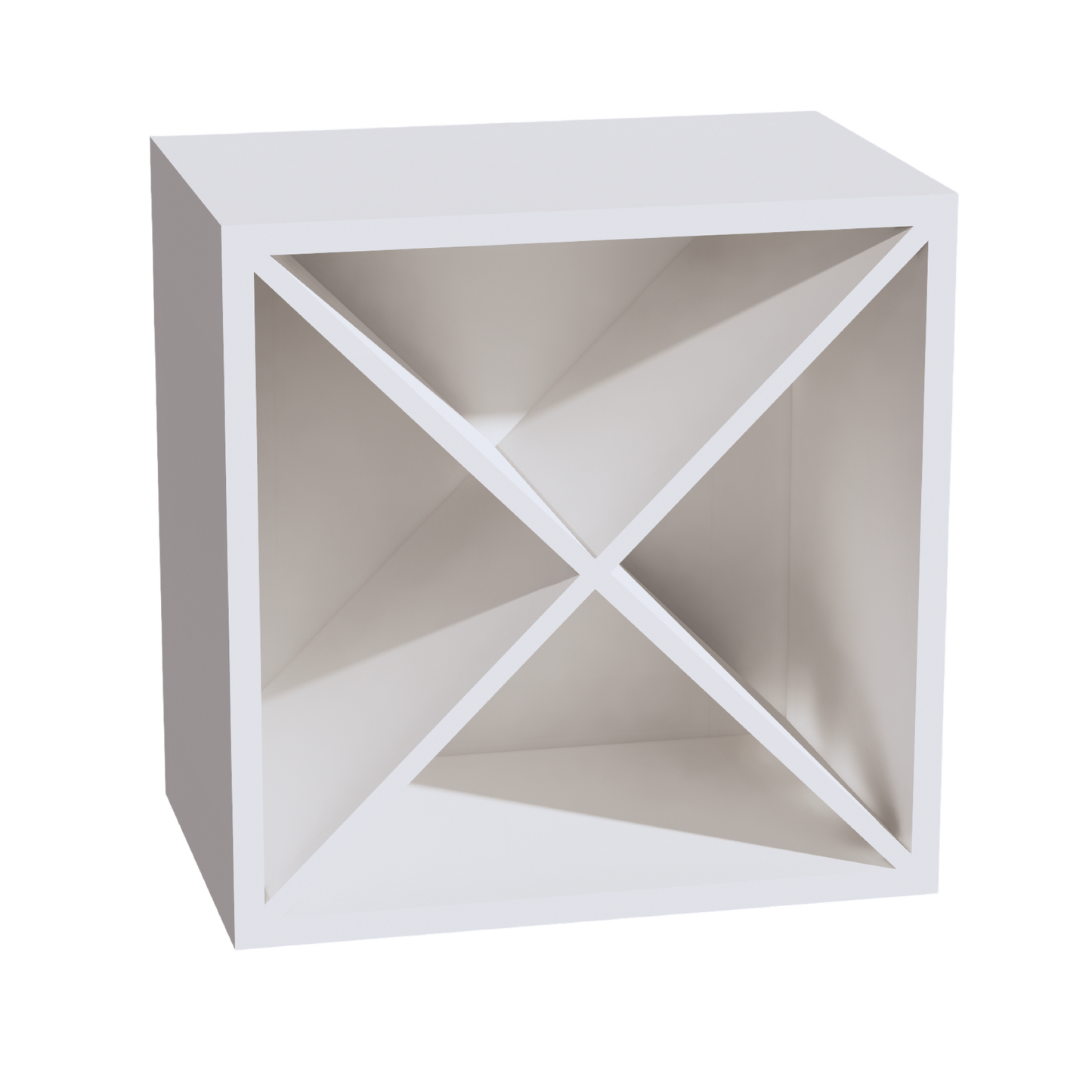 Slim Frost White - 18"W x 18"H Wine Rack Wall Cabinet