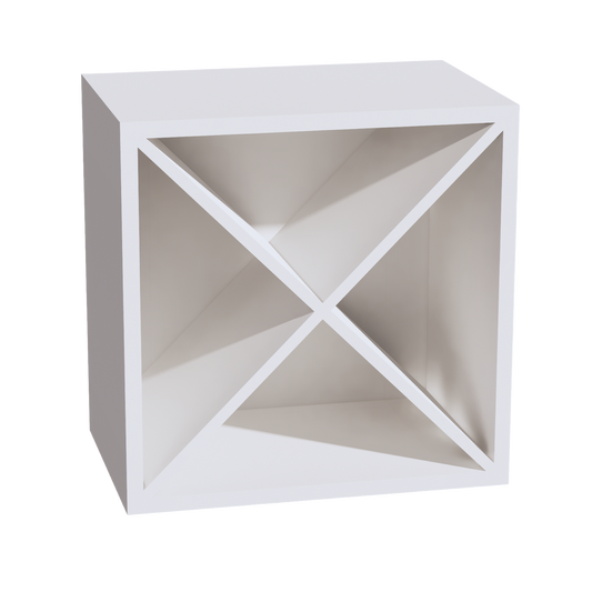 Slim Frost White - 18"W x 18"H Wine Rack Wall Cabinet