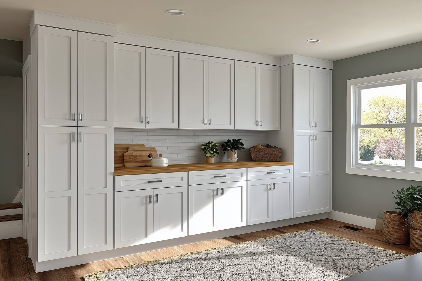 Polar White Shaker 10x10 RTA Cabinets