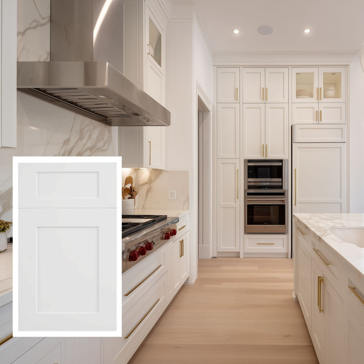 Polar White Shaker 10x10 RTA Cabinets - NextCabinets