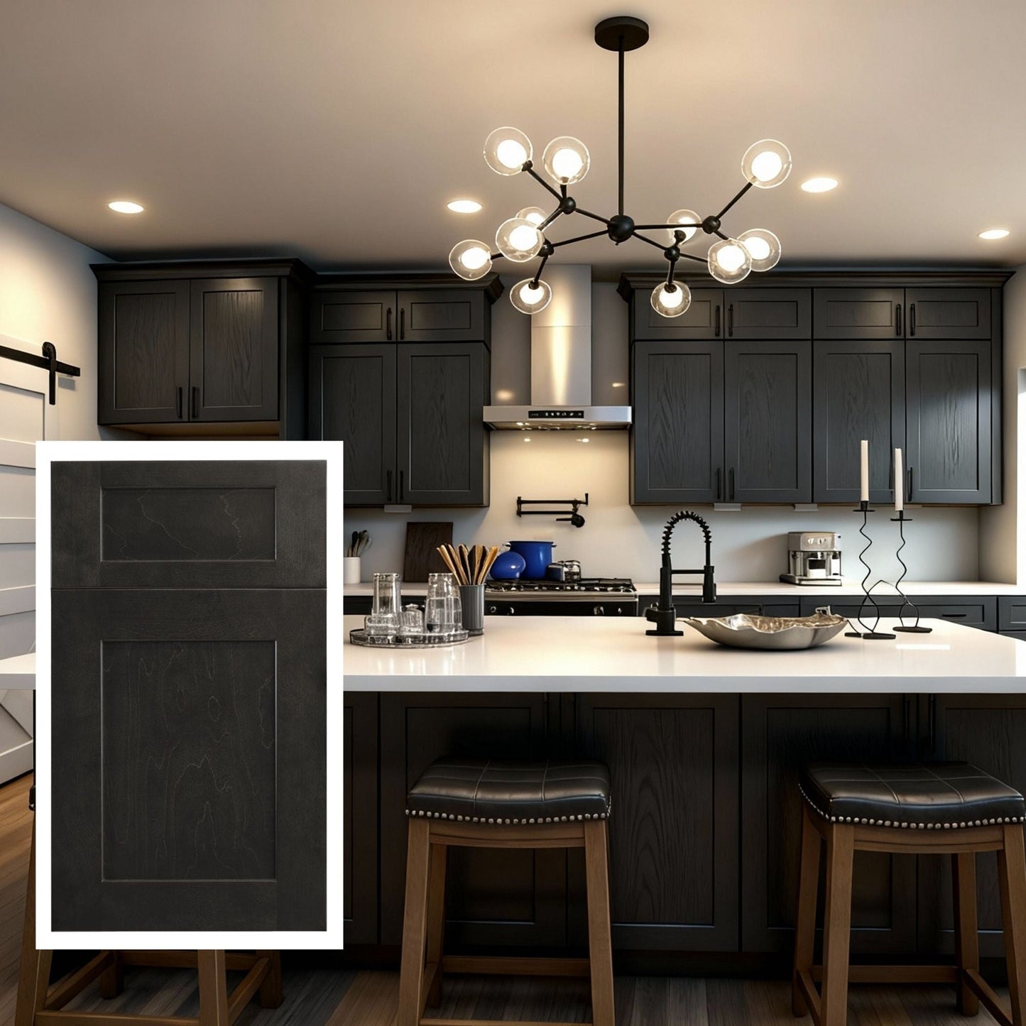 Charcoal Gray Standard Wall Cabinet - 33"W x 18"H