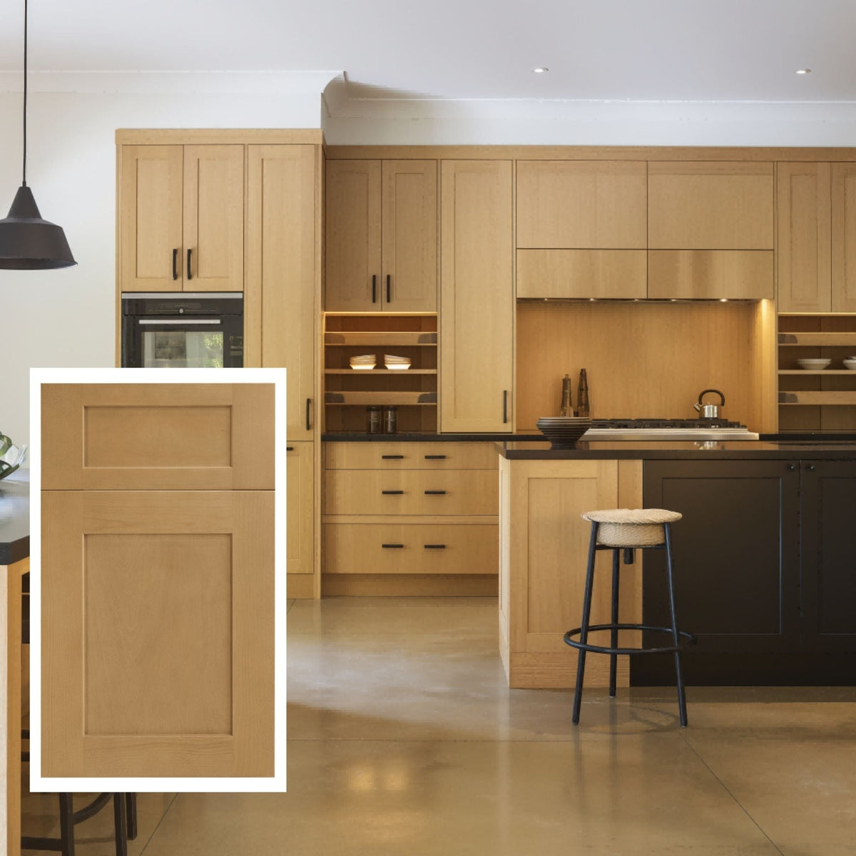 Natural Wood Shaker 10x10 RTA Cabinets - NextCabinets
