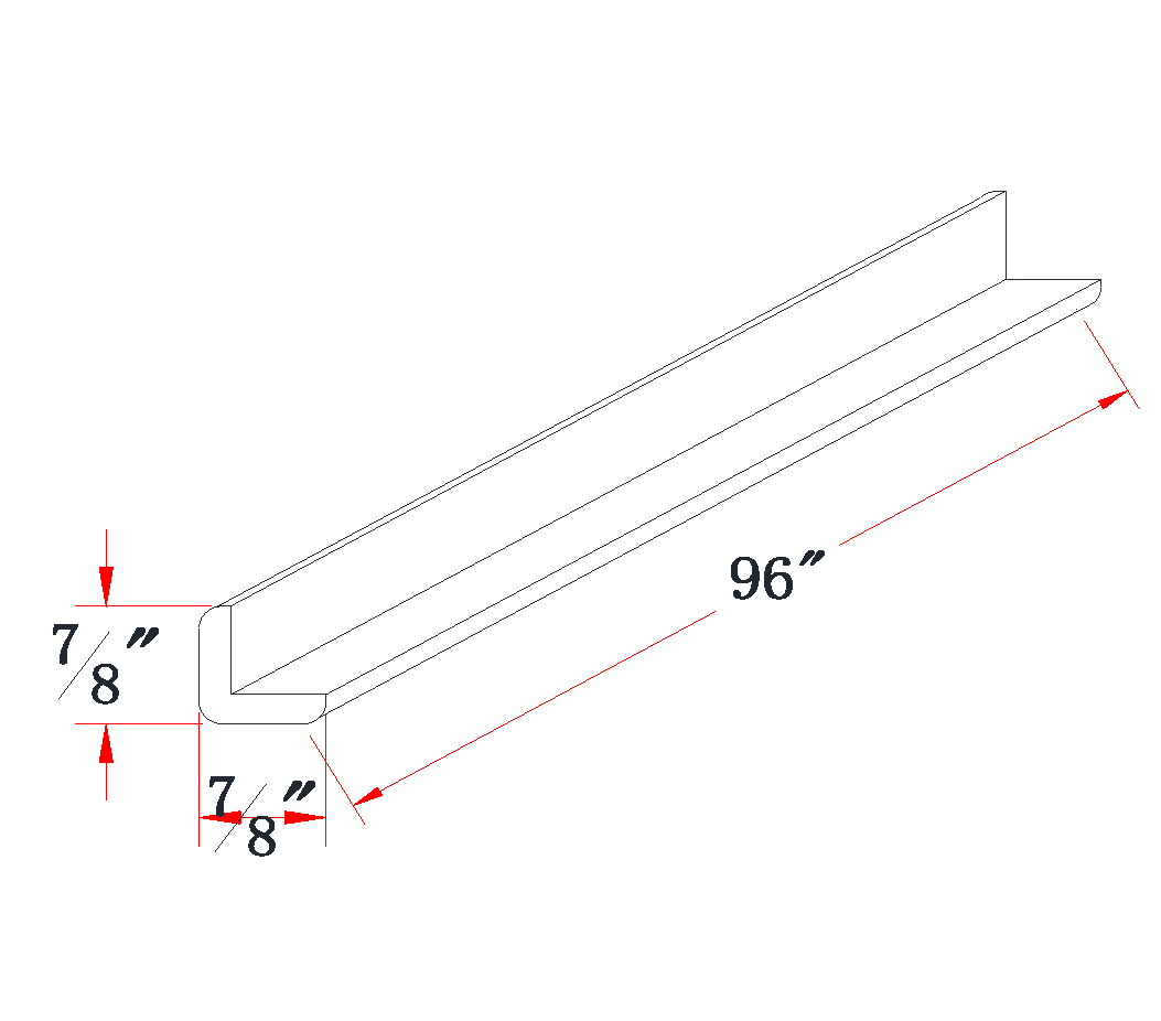 Polar White Outside Corner Molding - 7/8"W x 96"L