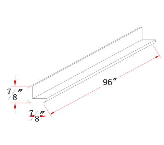 Charcoal Gray Outside Corner Molding - 7/8"W x 96"L